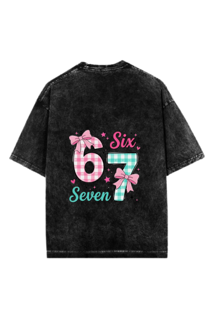 67 designs One Size t- shirt Washed Back 38