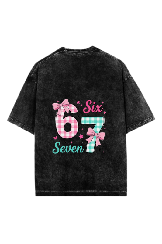 67 designs One Size t- shirt Washed Back 38