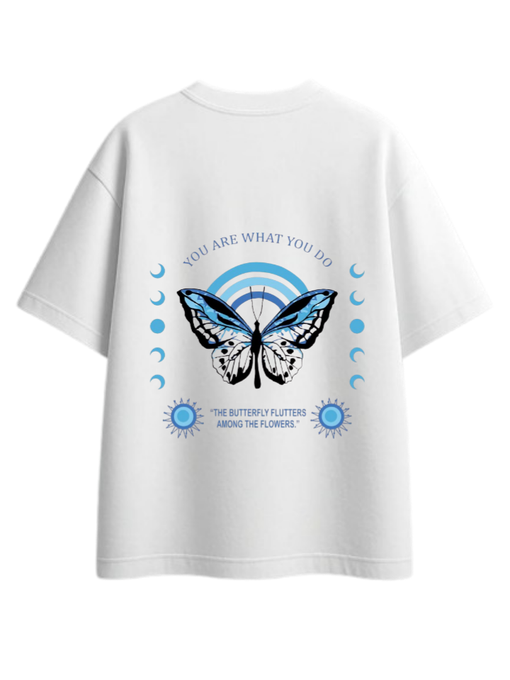 butterflies t- shirt White Back 37