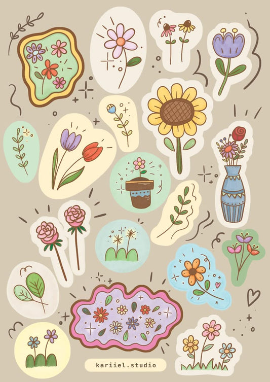 Aesthetic Cute Stickers Pack - Waterproof Vinyl Cartoon Decals for Water Bottles, Laptops, Scrapbooking, Kawaii Stationery Supplies sticker journal sticker