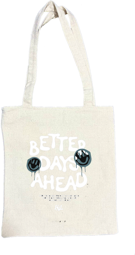 BETTER DAYS AHEAD tote bag beige 39
