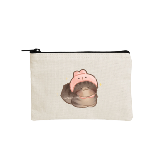 cat wallet pencil case Beige 39