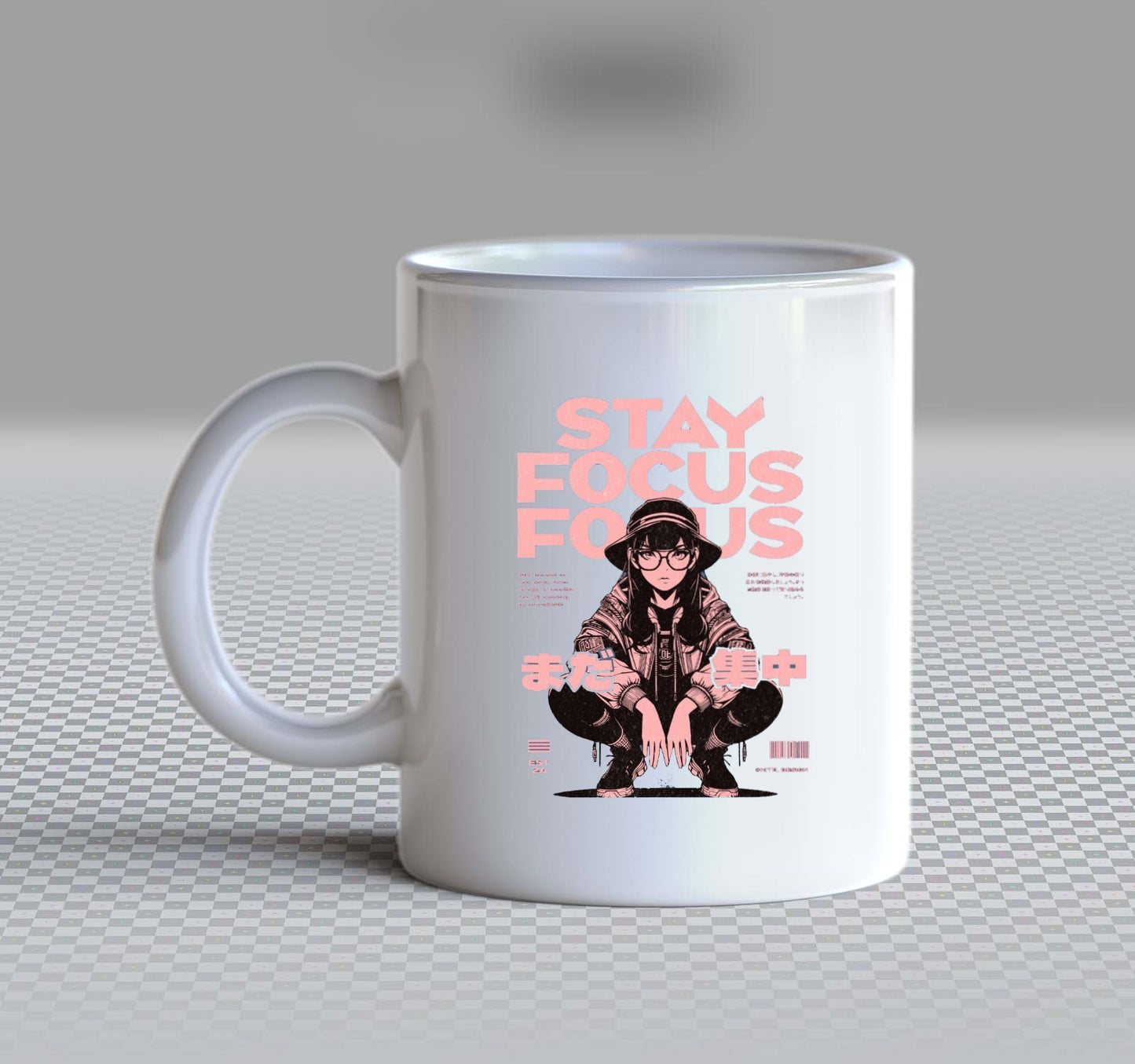 STAY FOCUS FUS Back text Mug 39
