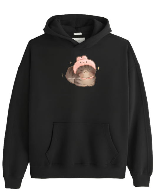 cat Oversize Hoodie Black 39