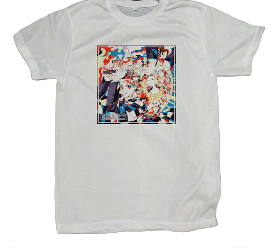 Anime Demon slayer nezuko tanjiro t- shirt fit White 38