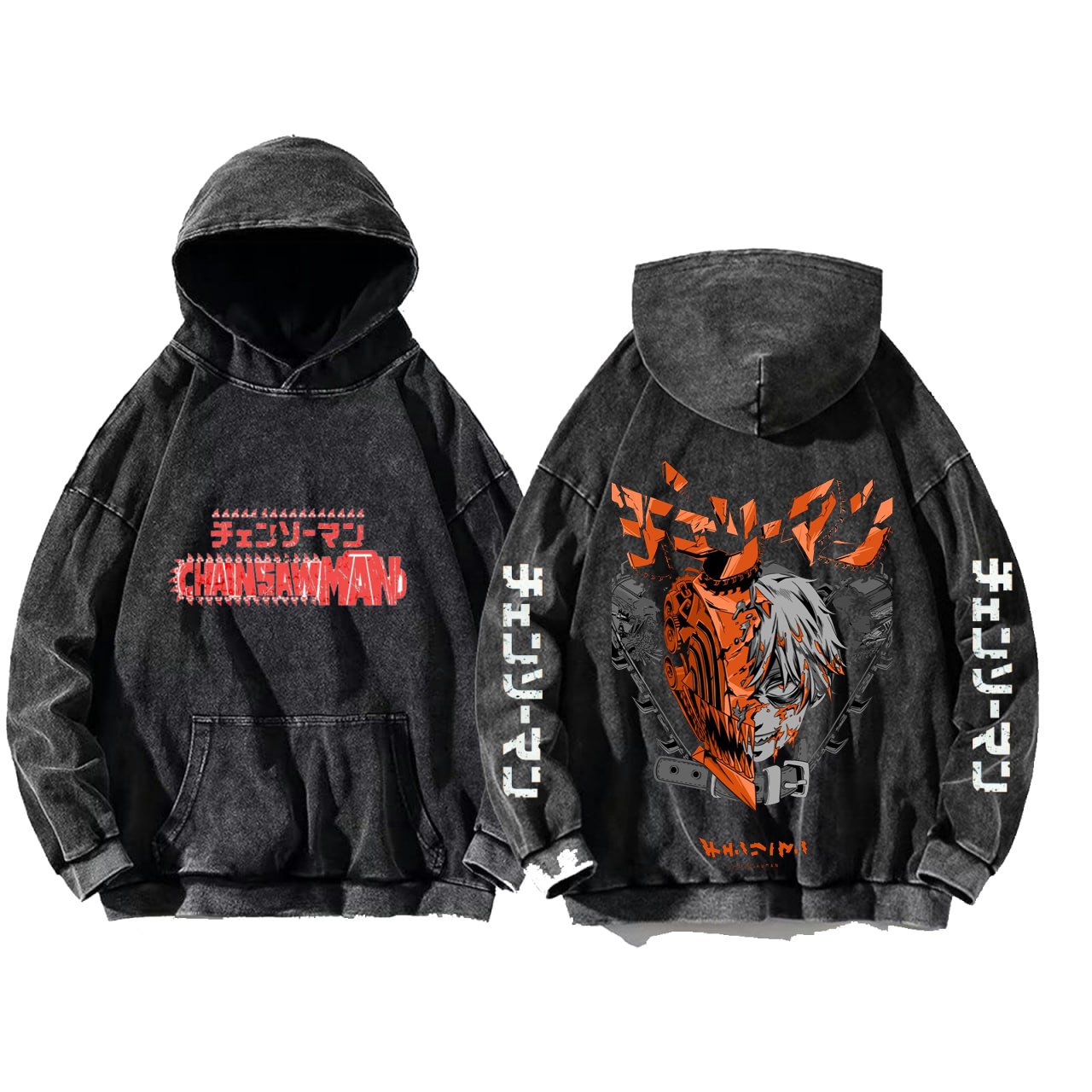 Chainsaw Man One Size hoodie Washed Back 39