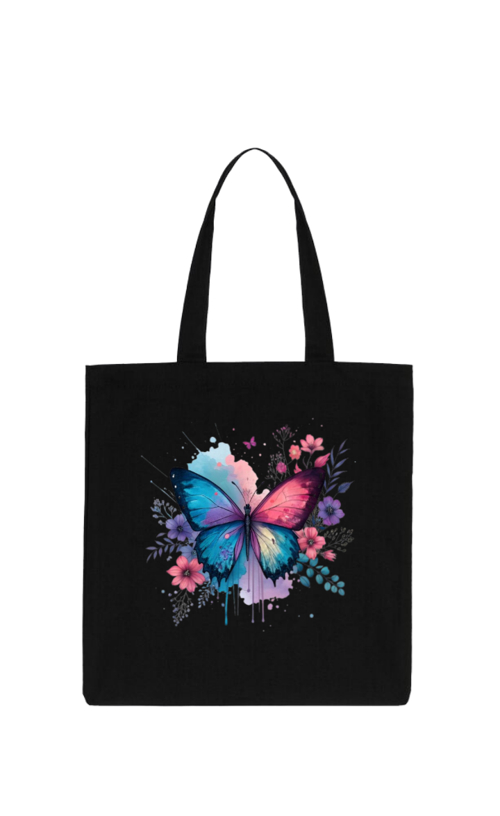 butterflies tote bag Black 39