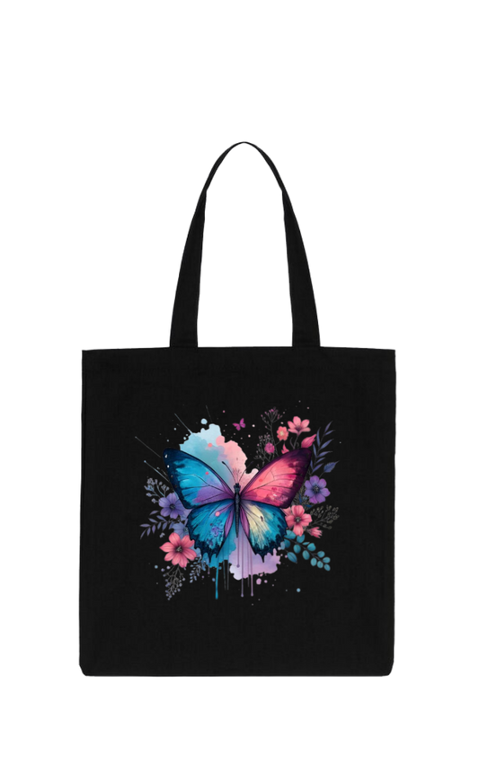 butterflies tote bag Black 39