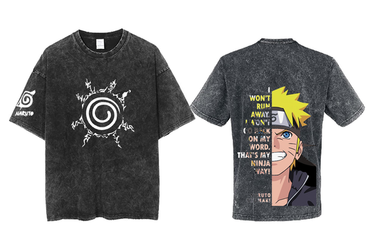 Naruto Shippuden t- shirt One Size Washed Back 39