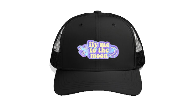 Baseball cap Black fly me to the moon 87