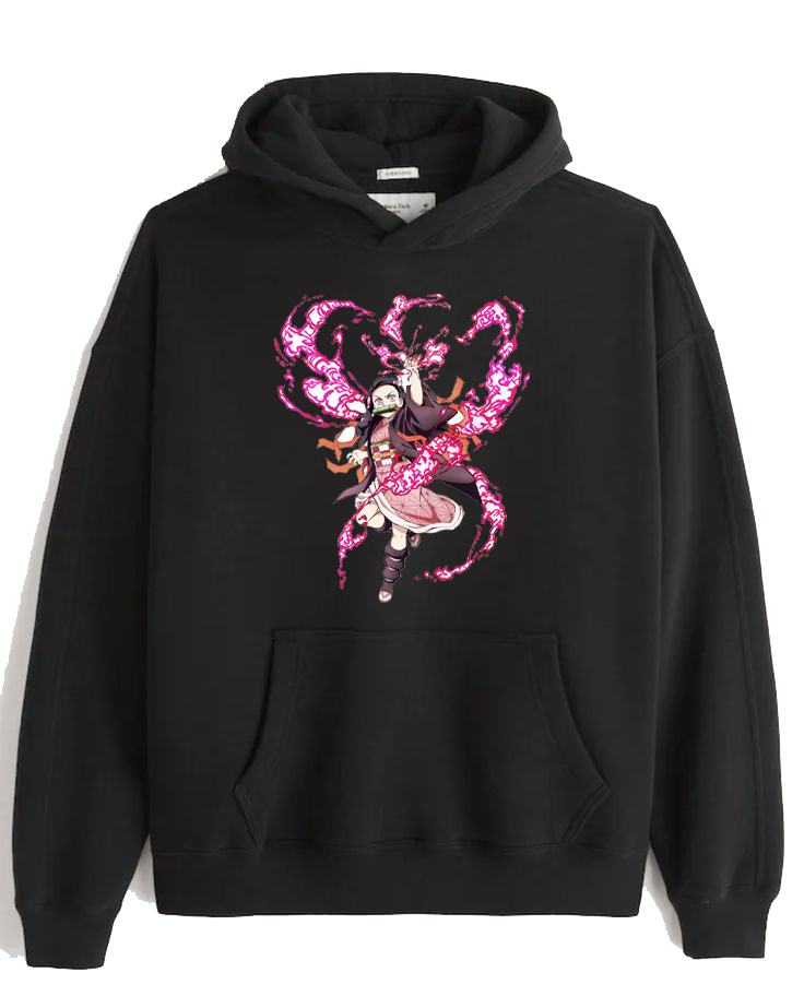 Anime Demon slayer nezuko tanjiro Oversize Hoodie Black 39