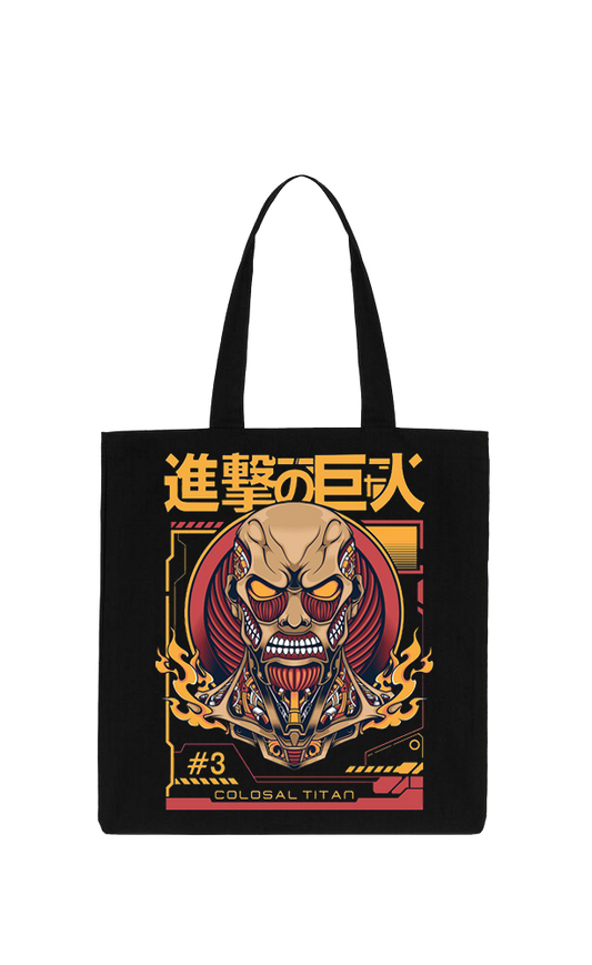 Anime Attack on titan shingeki no kyojin Aot Black tote bag 38