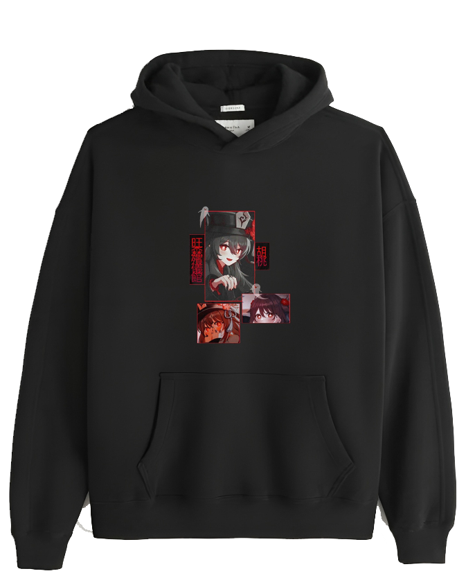 Genshin Impact Hu Tao Over Size hoodie Black 39