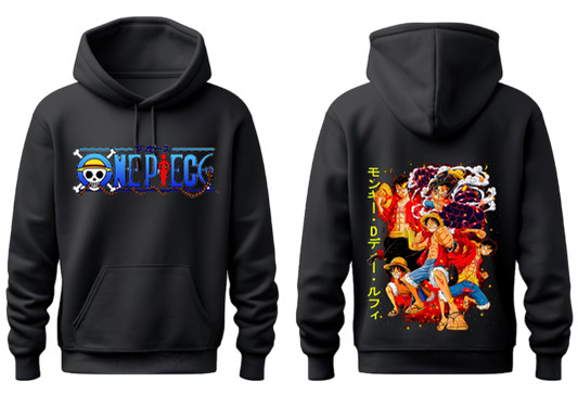 one piece One Size hoodie Black Back 39