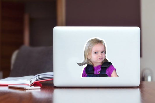 Funny Chloe Side Eye Meme Sticker, Sarcastic Little Girl Vinyl Decal, Aesthetic Waterproof Laptop Sticker for Water Bottles, Journals, Relatable Internet Humor Gift