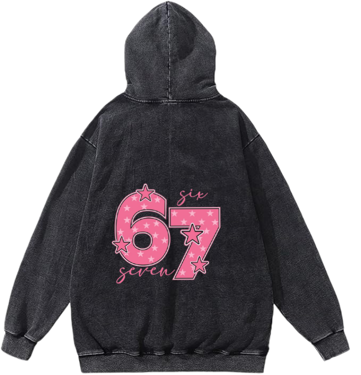67 designs Oversize Hoodie Washed Back 39