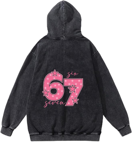 67 designs Oversize Hoodie Washed Back 39