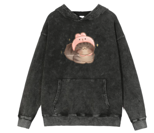 cat Oversize Hoodie Washed 39