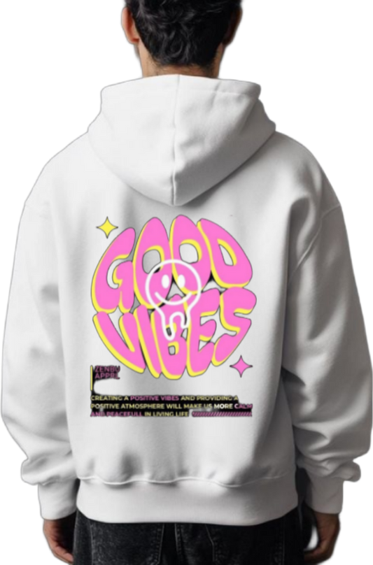 Good Vibes One Size hoodie White Back 39