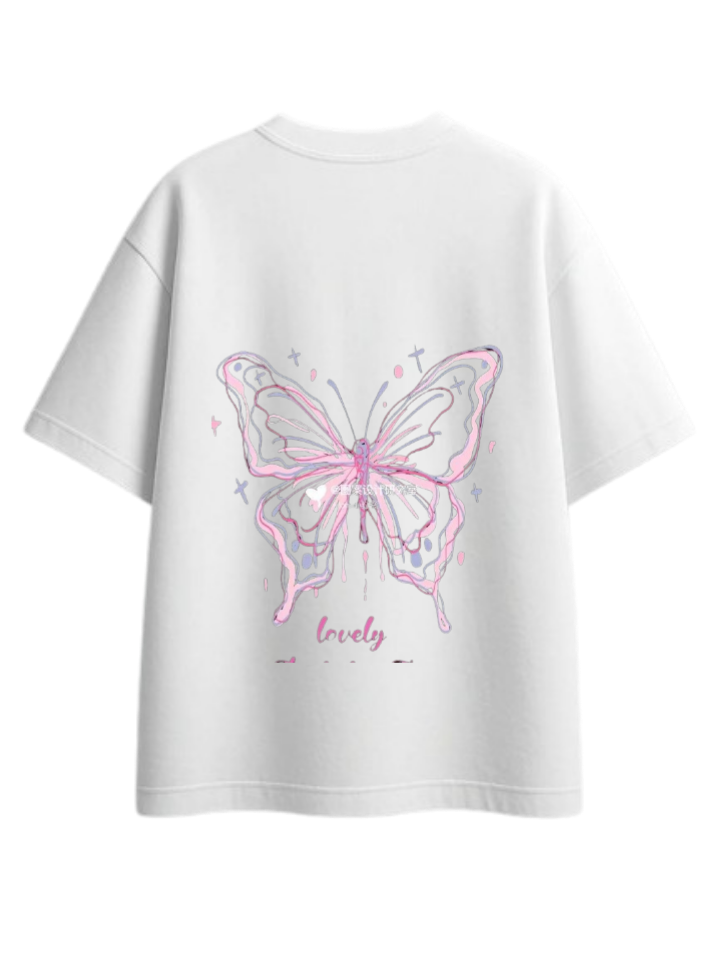 butterflies t- shirt White Back 38