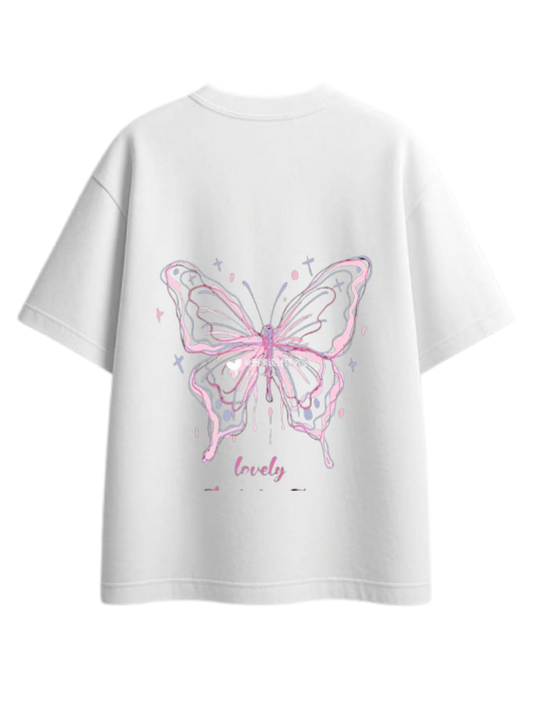 butterflies t- shirt White Back 38