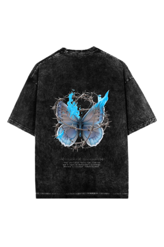 butterflies One Size t- shirt Washed Back 39