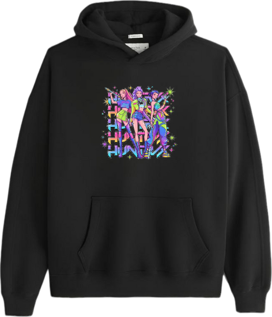 Hunterix kpop Oversize  Hoodie Black 3