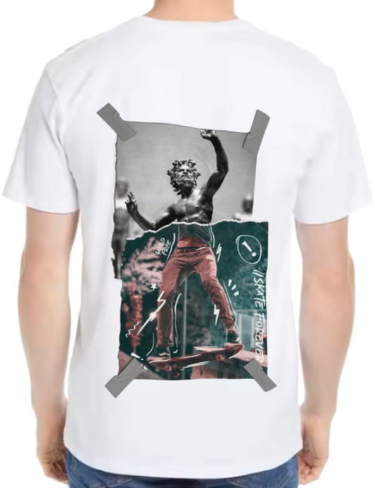 Zeus Skate t- shirt One Size White back 3