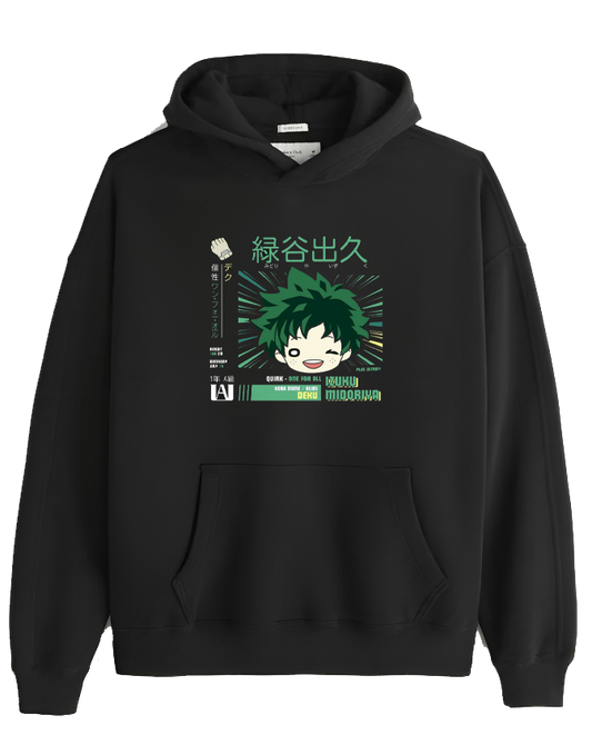 Boku no hero academy bnha One Size hoodie Black 3