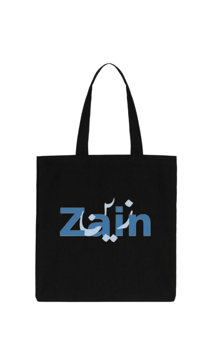 names tote bag Black Zain 3