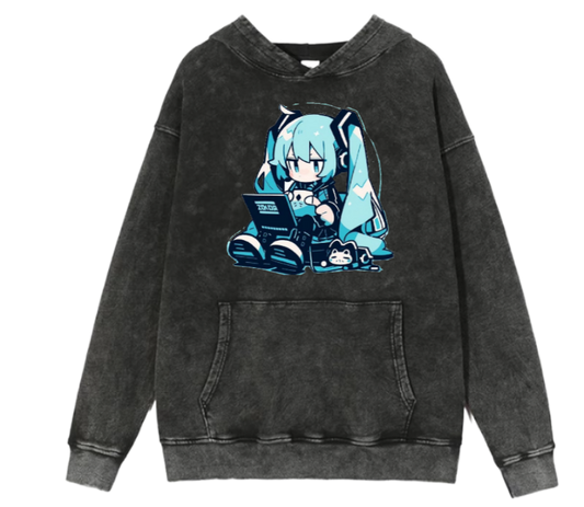 Hatsune Miku One Size hoodie Washed 3