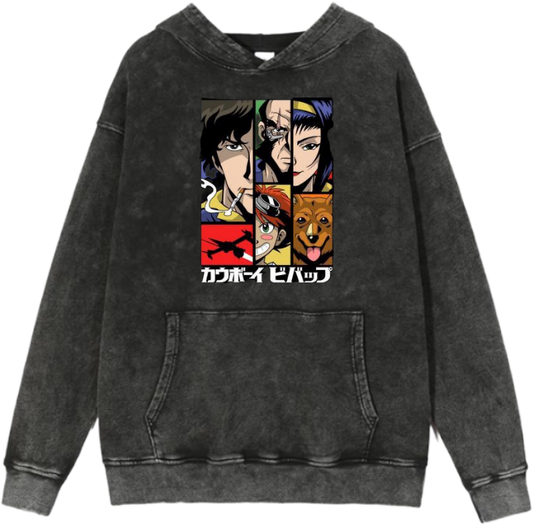 Cowboy Bebop Over Size hoodie Washed 3