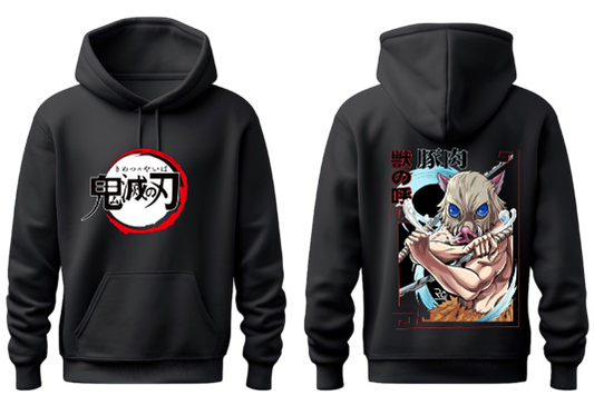 Anime Demon slayer nezuko tanjiro Oversize Hoodie Black 3