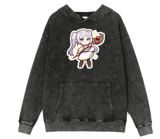 Frieren Beyond Journey's End One Size hoodie Washed 3