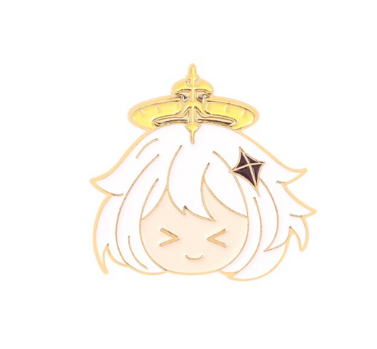 Genshin Impact Paimon Cute Chibi Metal Enamel Pin Badge