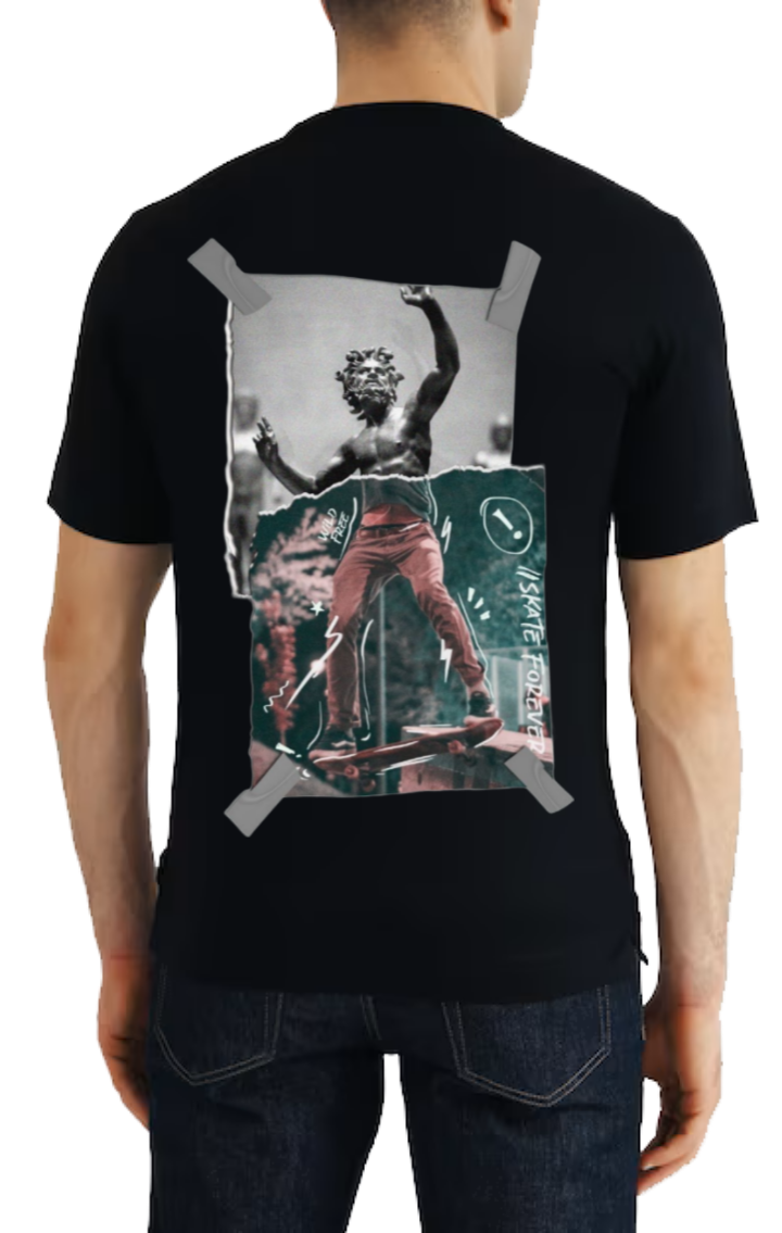 Iskate t- shirt One Size Black back 3