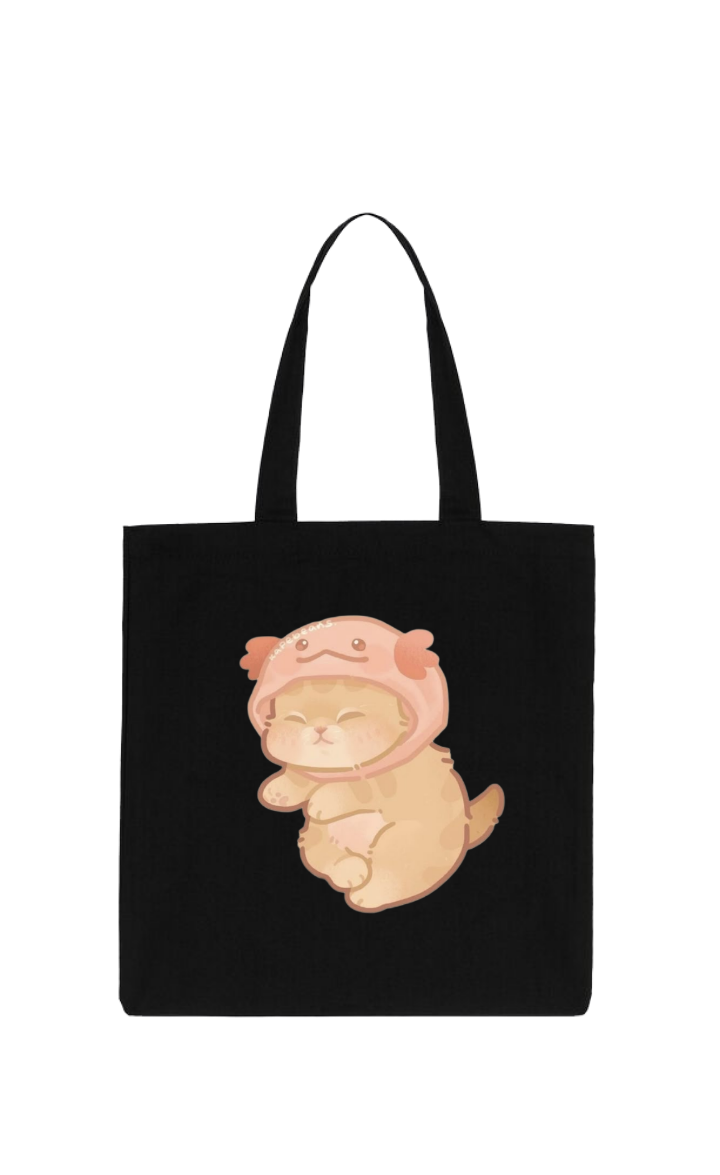 cat tote bag Black 3