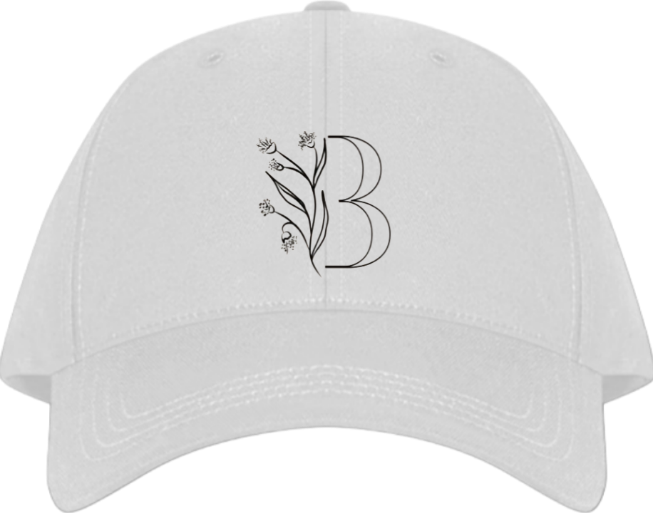 vector letter Baseball cap white B 3