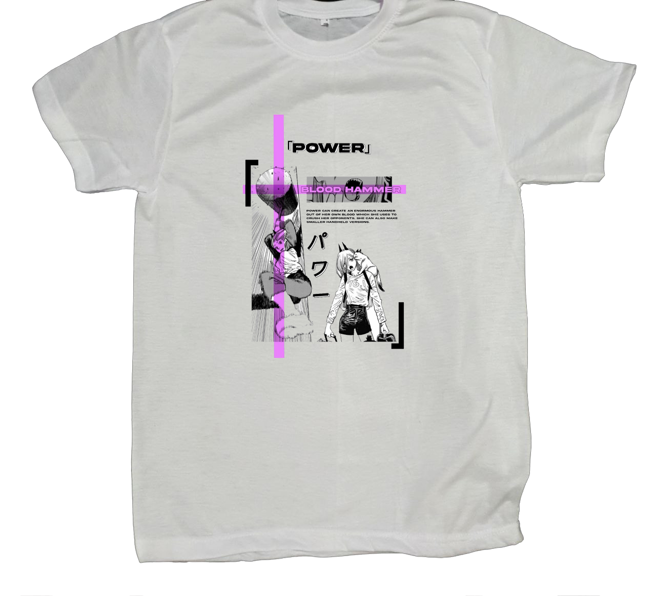 Chainsaw Man t- shirt fat White 3