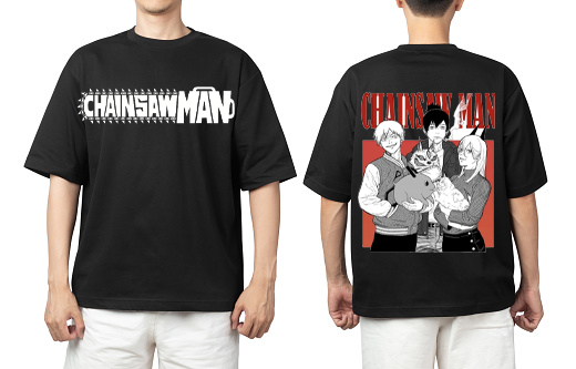 Chainsaw Man t- shirt One Size Black Back 3