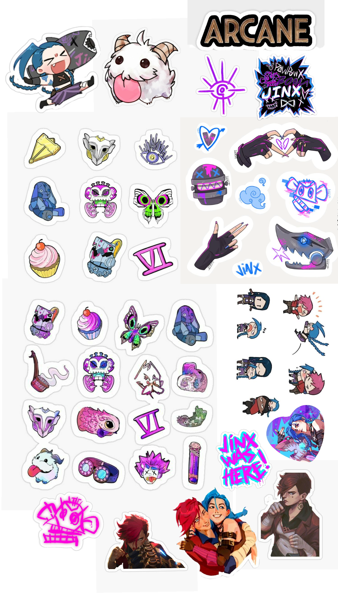 League of Legends Jinx laptop stickers 3