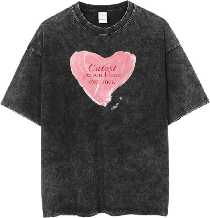 VaIentine coupIe One Size t- shirt Washed 3