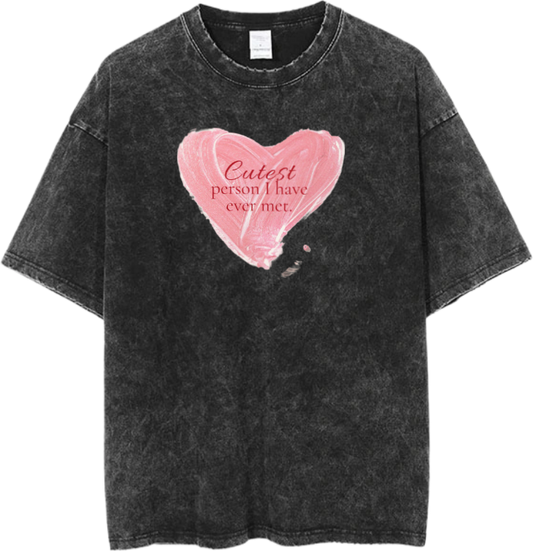 VaIentine coupIe One Size t- shirt Washed 3