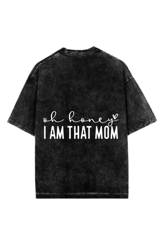 Mom dad parents One Size t- shirt Washed Back 3