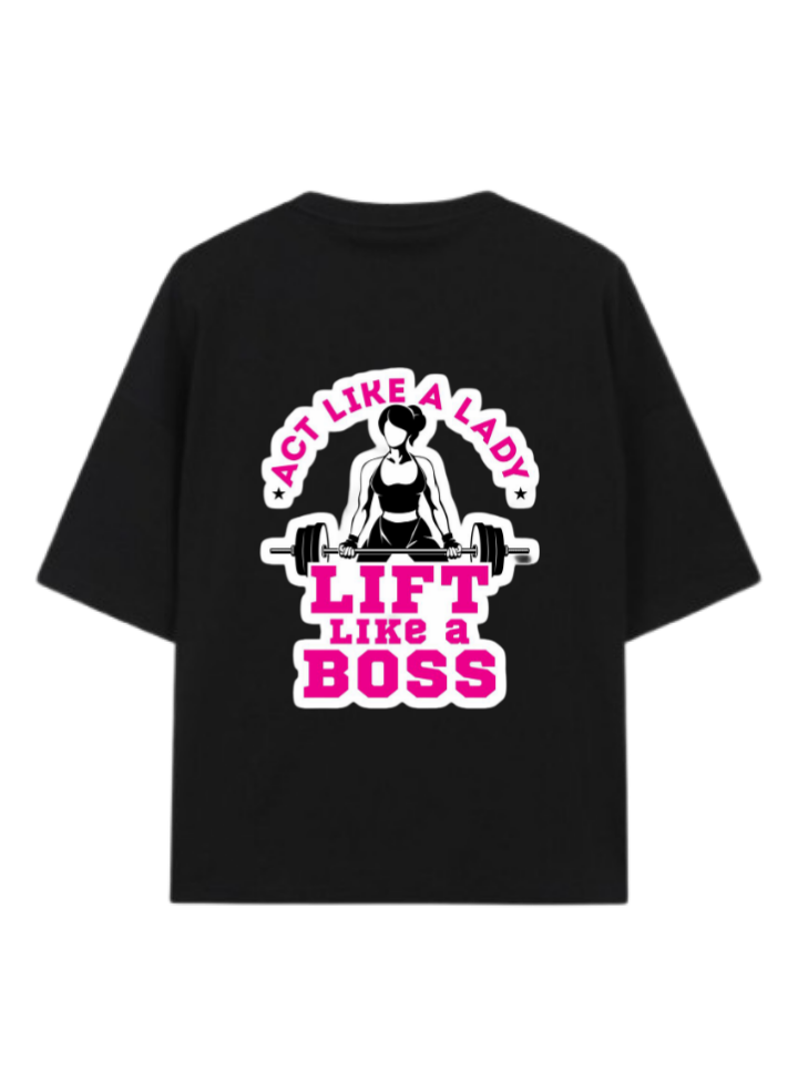 workout gym pilates One Size t- shirt Black Back 3