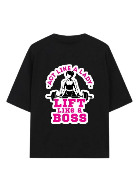 workout gym pilates One Size t- shirt Black Back 3