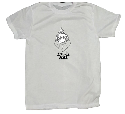 Mob Psycho 100 t- shirt fat White 3
