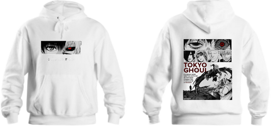 okyo Ghoul One Size hoodie White Back 3