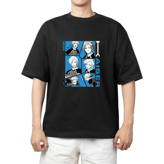 blue lock t- shirt One Size Black 20