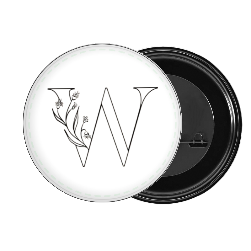 vector letter brooch W 3